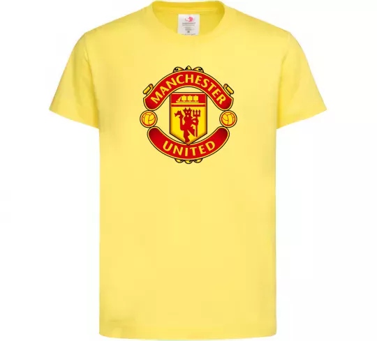 Детская футболка Manchester United logo Лимонный фото