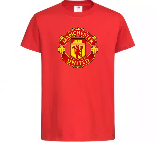 Детская футболка Manchester United logo Красный фото