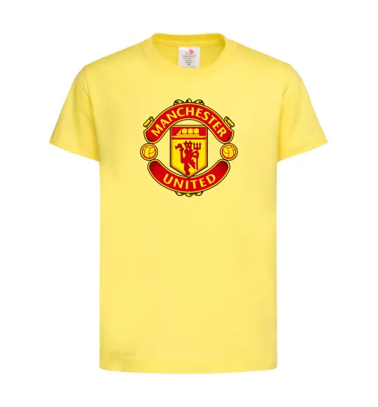 Дитяча футболка Manchester United logo Лимонний фото