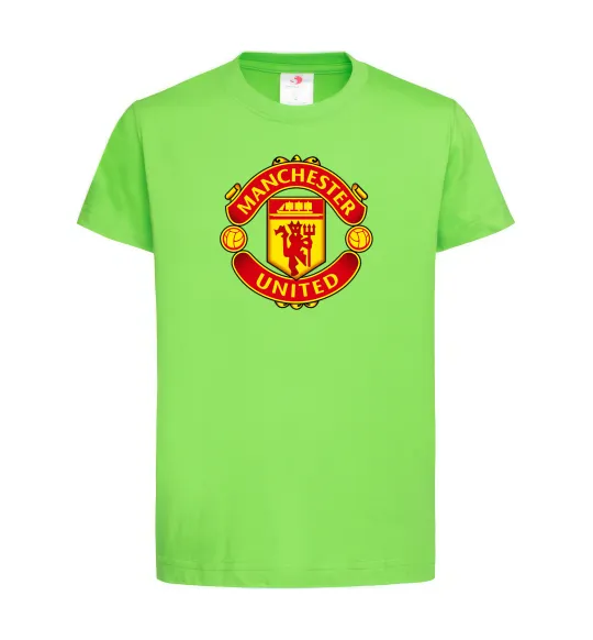 Дитяча футболка Manchester United logo Лаймовий фото
