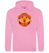 Мужская толстовка (худи) Manchester United logo Розовый фото