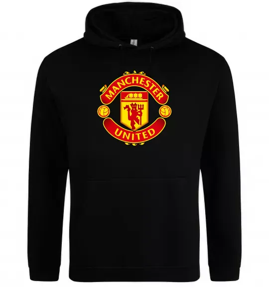 Мужская толстовка (худи) Manchester United logo Черный фото