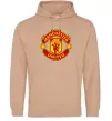 Мужская толстовка (худи) Manchester United logo Песочный фото