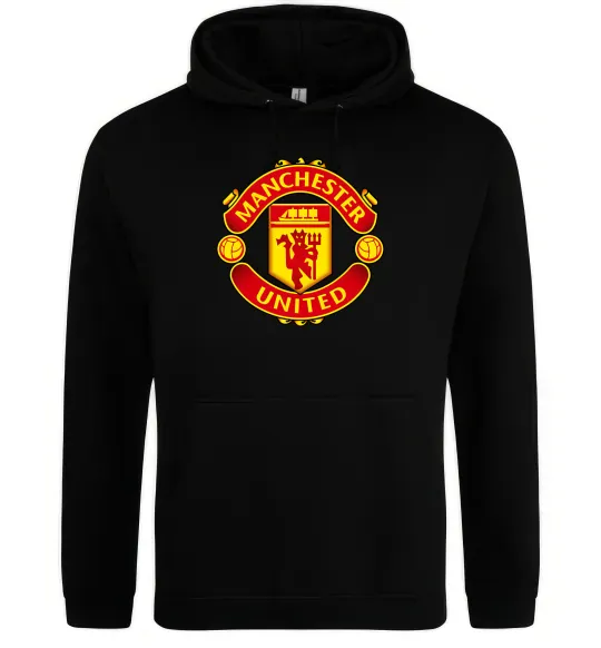 Женская толстовка (худи) Manchester United logo Черный фото