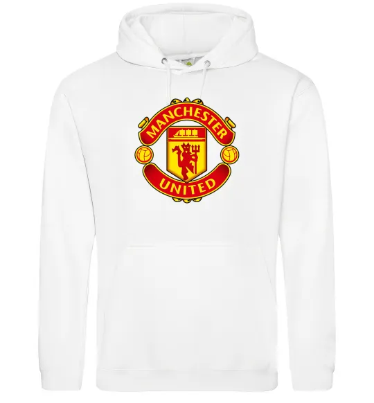Женская толстовка (худи) Manchester United logo Белый фото