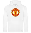 Женская толстовка (худи) Manchester United logo Белый фото