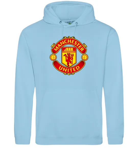 Жіноча толстовка (худі) Manchester United logo Блакитний фото