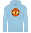 Жіноча толстовка (худі) Manchester United logo Блакитний фото