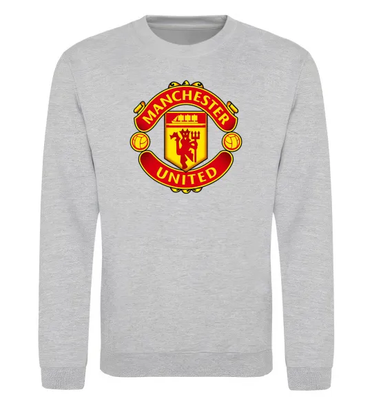 Світшот Manchester United logo Сірий меланж фото