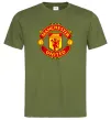 Мужская футболка Manchester United logo Оливковый фото