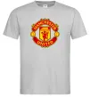 Мужская футболка Manchester United logo Серый фото
