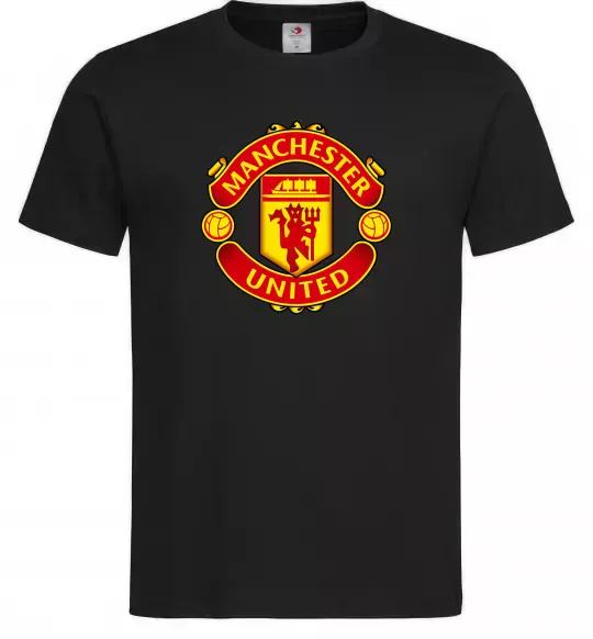 Мужская футболка Manchester United logo Черный фото