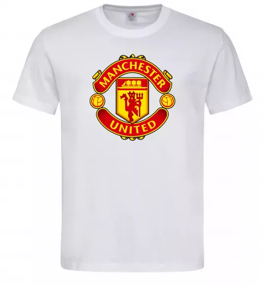 Мужская футболка Manchester United logo Белый фото