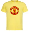 Мужская футболка Manchester United logo Лимонный фото