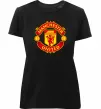 Женская премиум футболка Manchester United logo Черный Женская премиум футболка Manchester United logo Черный фото