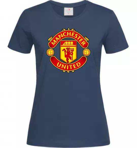 Жіноча футболка Manchester United logo Темно-синій фото