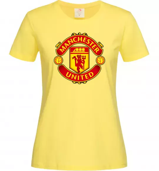 Жіноча футболка Manchester United logo Лимонний фото