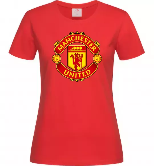 Жіноча футболка Manchester United logo Червоний фото