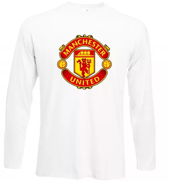 Лонгслив Manchester United logo Белый фото