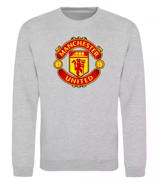 Свитшот Manchester United logo Серый меланж фото