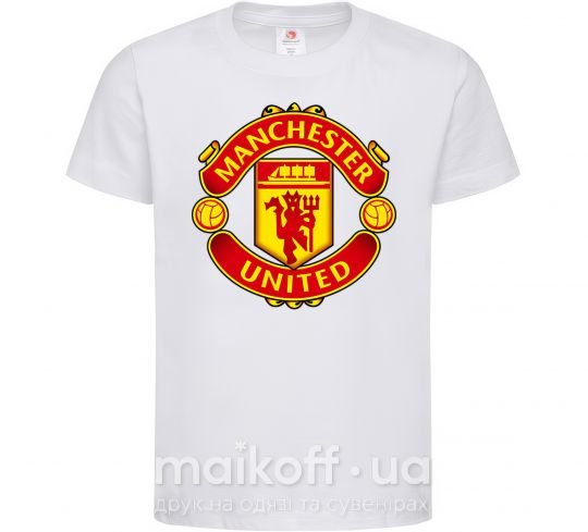 Дитяча футболка Manchester United logo Білий фото