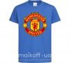 Детская футболка Manchester United logo Ярко-синий фото