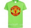 Детская футболка Manchester United logo Лаймовый фото