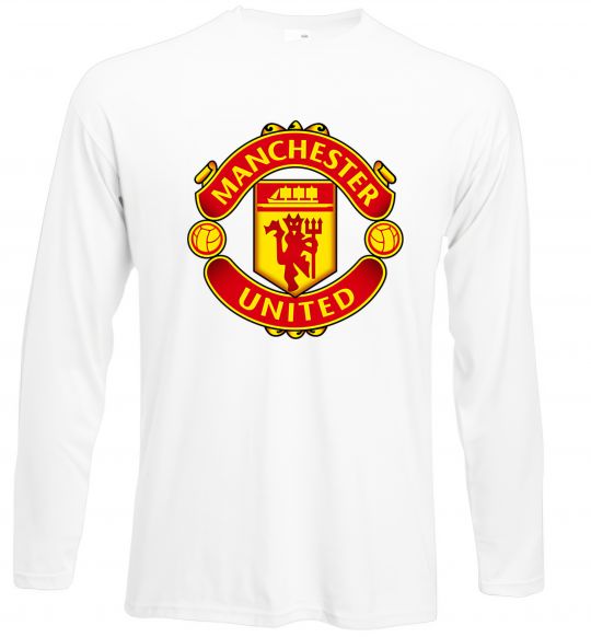 Лонгслів Manchester United logo Білий фото