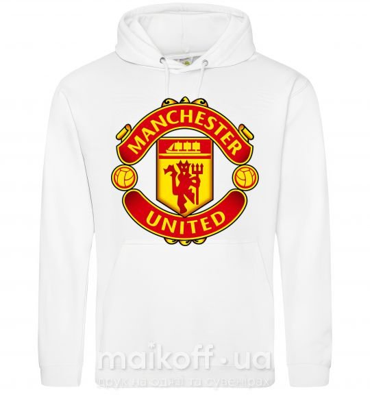 Жіноча толстовка (худі) Manchester United logo Білий фото