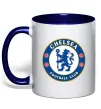 Чашка с цветной ручкой Chelsea FC logo Глубокий темно-синий фото
