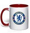 Чашка з кольоровою ручкою Chelsea FC logo Червоний фото