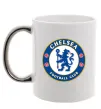 Чашка с цветной ручкой Chelsea FC logo Серебро фото