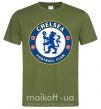 Мужская футболка Chelsea FC logo Оливковый фото