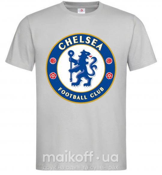 Мужская футболка Chelsea FC logo Серый фото