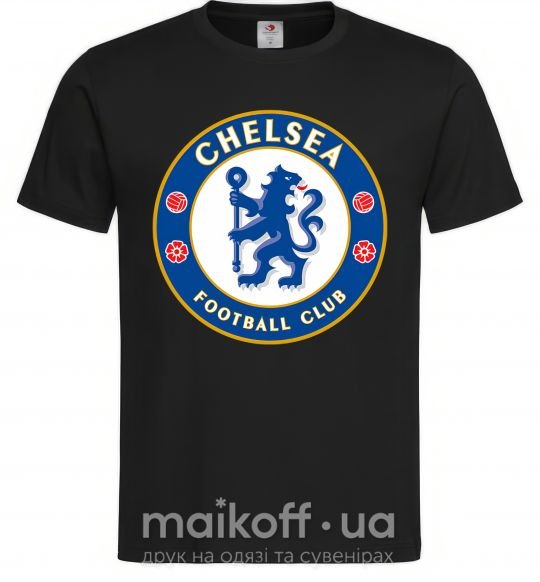 Чоловіча футболка Chelsea FC logo Чорний фото