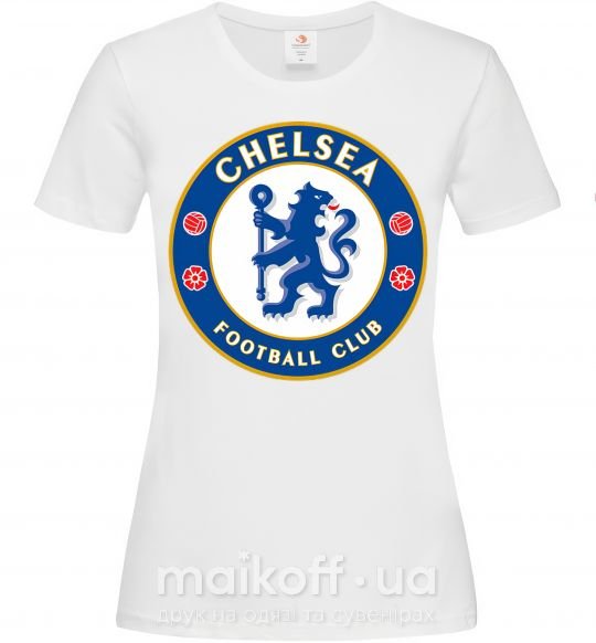 Женская футболка Chelsea FC logo Белый фото