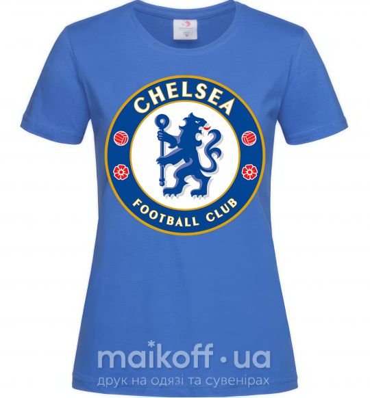 Женская футболка Chelsea FC logo Ярко-синий фото