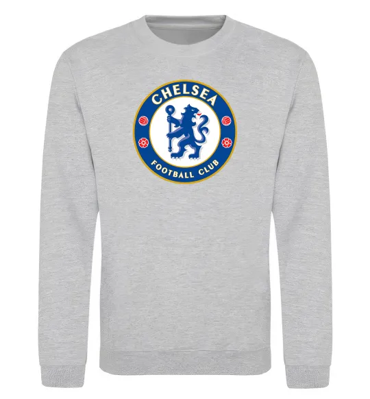 Свитшот Chelsea FC logo Серый меланж фото