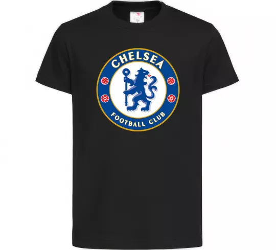 Дитяча футболка Chelsea FC logo Чорний фото