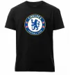 Чоловіча преміум футболка Chelsea FC logo Чорний фото
