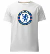 Чоловіча преміум футболка Chelsea FC logo Білий фото