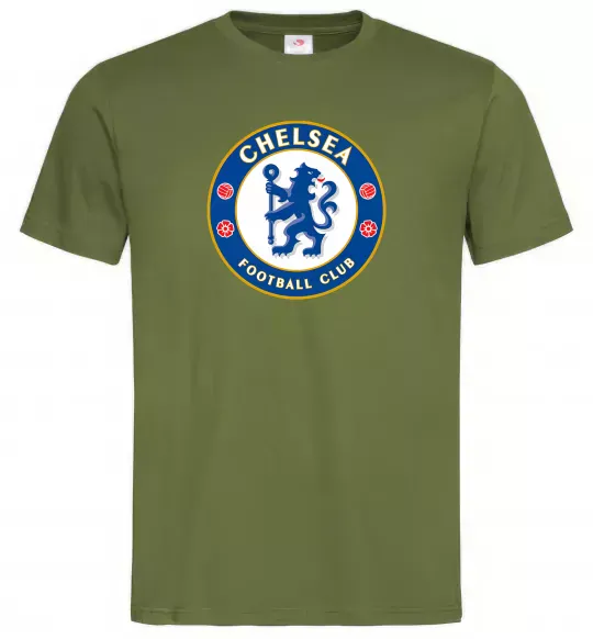 Мужская футболка Chelsea FC logo Оливковый фото
