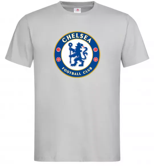 Мужская футболка Chelsea FC logo Серый фото