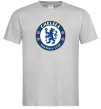 Мужская футболка Chelsea FC logo Серый фото