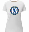 Жіноча преміум футболка Chelsea FC logo Білий фото