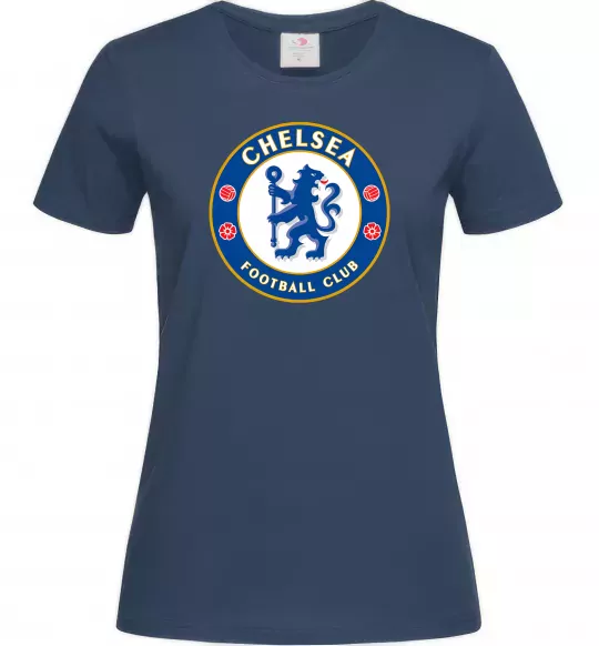 Женская футболка Chelsea FC logo Темно-синий фото