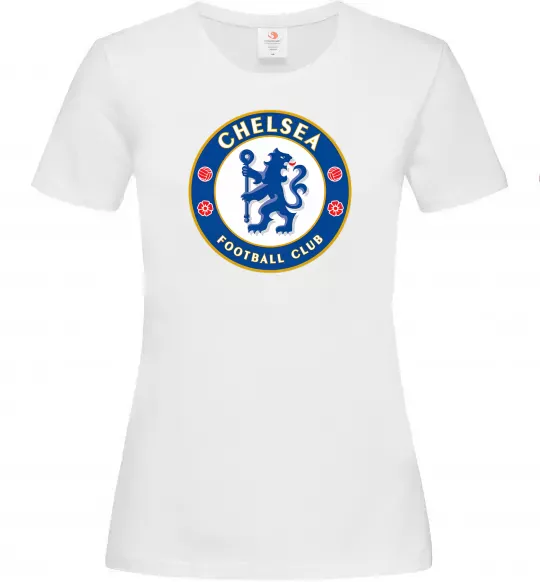 Женская футболка Chelsea FC logo Белый фото
