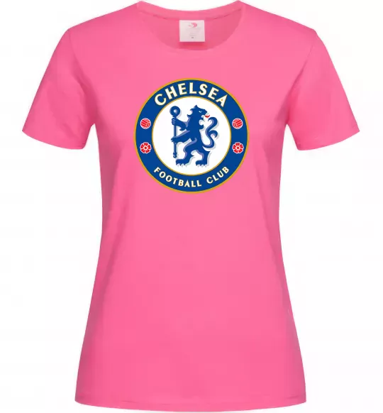 Женская футболка Chelsea FC logo Ярко-розовый фото
