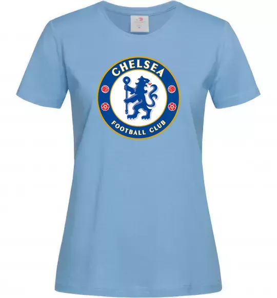 Женская футболка Chelsea FC logo Голубой фото