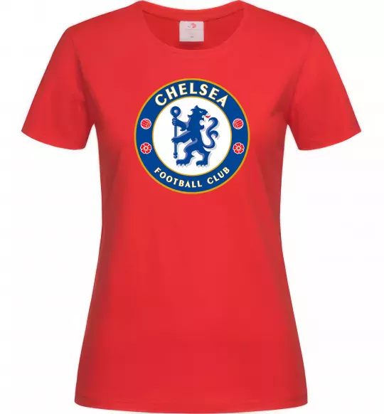 Женская футболка Chelsea FC logo Красный фото